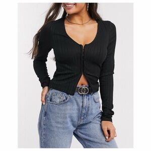 Abercrombie & Fitch Black Hook & Eye Cardigan